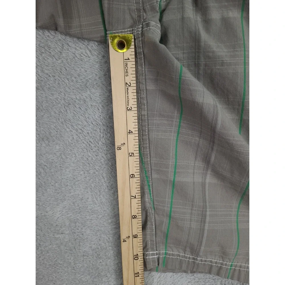 Nike Sportswear Mens Athletic Beige Plaid‎ Casual Shorts Size Large